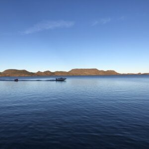 boat on a lake